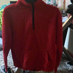 Red soft sweatshirt